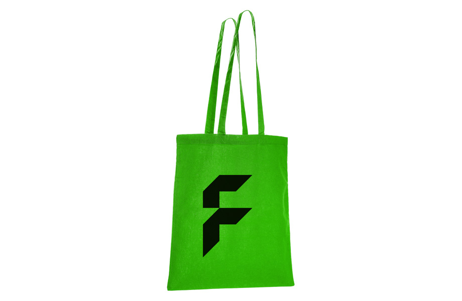 Basic cotton bag light green