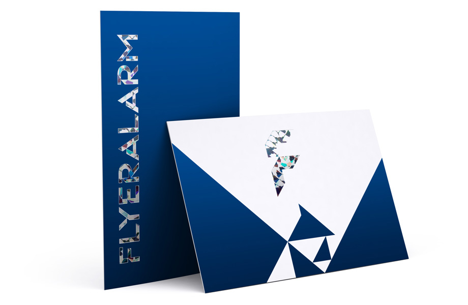 Business cards with hologram hot foil