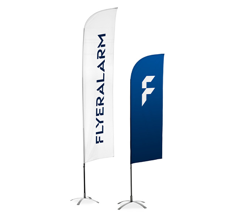 Feather flags, mechanism and print