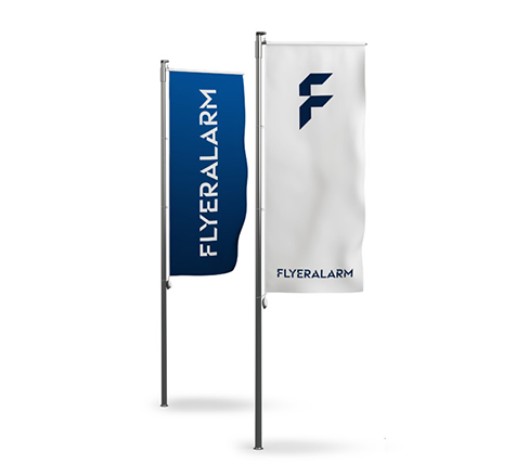 Hoisting flags for poles with banner arm