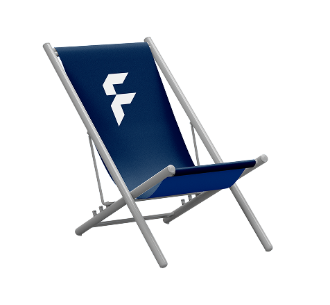 Aluminium deck chairs with armrest, mechanism and print